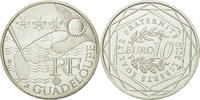 Frankreich 10 Euro Guadeloupe, UNZ, Silber, KM:1655 -