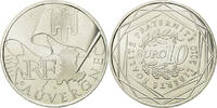 Frankreich 10 Euro Auvergne, UNZ, Silber, KM:1646 -
