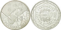 Frankreich 10 Euro Poitou-Charentes, UNZ, Silber, KM:1667 -