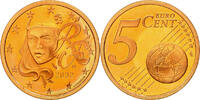 Frankreich 5 Euro Cent STGL, Copper Plated Steel, KM:1284 -