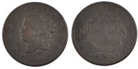 Vereinigte Staaten Cent Münze, Coronet Cent, Philadelphia, S+, Kupfer -