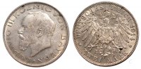 Deutsch Staaten 2 Mark Münze, BAVARIA, Ludwig III, Munich, VZ, Silber -