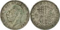Großbritannien 1/2 Crown Münze, George V, S, Silber, KM:835 -