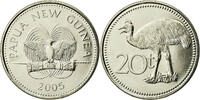 Papua New Guinea 20 Toea Münze, UNZ, Nickel plated steel, KM:5a -