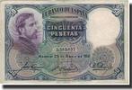 Spanien 50 Pesetas Geldschein, 1931-04-25, KM:82, SS -