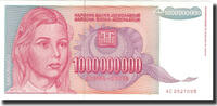 Jugoslawien 1,000,000,000 Dinara Geldschein, KM:126, UNZ -