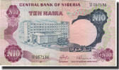 Nigeria 10 Naira Geldschein, Undated (1973-78), KM:17a, S+ -