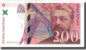 Frankreich 200 Francs 200 F 1995-1999 ''Eiffel'', UNZ, Fayette:75.5 -