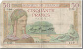 Frankreich 50 Francs 50 F 1934-1940 ''Cérès'', 1934-11-15, SGE -