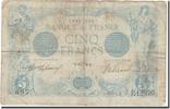 Frankreich 5 Francs 5 F 1912-1917 ''Bleu'', SGE, Fayette:2bis.4, KM:70 -