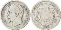 Frankreich 2 Francs Münze, Napoleon III, Napoléon III, Strasbourg -