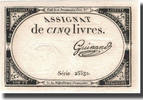 Frankreich 5 Livres Guinand, SS+, KM:A76 -