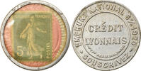 Frankreich 5 Centimes Münze, Crédit Lyonnais, Timbre-Monnaie, SS, Aluminium -
