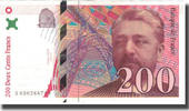 Frankreich 200 Francs Eiffel, SS+, Fayette:75.2, KM:159a -