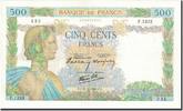Frankreich 500 Francs Geldschein, 1940-10-31, VZ, Fayette:32.8, KM:95a -