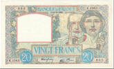 Frankreich 20 Francs 20 F 1939-1942 ''Science et Travail'', 1940-09-26 -