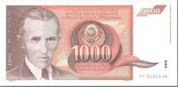 Jugoslawien 1000 Dinara Geldschein, 1990-11-26, KM:107, UNZ -