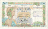 Frankreich 500 Francs La Paix, 1941-06-26, ANNULÉ, S, Fayette:32.19 -