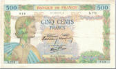 Frankreich 500 Francs La Paix, 1940-07-25, SS+, Fayette:32.5, KM:95a -