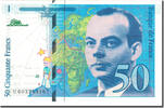 Frankreich 50 Francs Undated (1992), UNZ-, Fayette:72.1b, KM:157a -