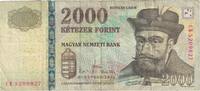 Ungarn 2000 Forint Geldschein, KM:198c, SS -