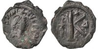Half Follis Justinian II, First Reign 685-695, Second reign 705-711