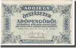 Ungarn 500,000 (Ötszazezer) Adópengö Geldschein, 1946-05-25, KM:139b -