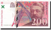 Frankreich 200 Francs Eiffel, 1996, VZ, Fayette:75.2, KM:159a -