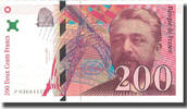 Frankreich 200 Francs Eiffel, VZ, Fayette:75.2, KM:159a -