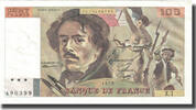 Frankreich 100 Francs Delacroix, UNZ-, Fayette:68.1, KM:154a -