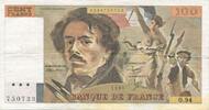 Frankreich 100 Francs Delacroix, VZ, Fayette:69.9, KM:154b -