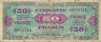 Frankreich 50 Francs Flag/France, S, Fayette:VF19.1, KM:117a -