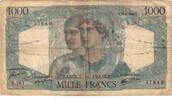 Frankreich 1000 Francs Minerve et Hercule, N.261, S+, Fayette:41.13 -
