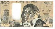Frankreich 500 Francs Pascal, R.149, SS, Fayette:71.26, KM:156e -