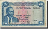 Kenya 20 Shillings Geldschein, 1966-07-01, KM:3a, SS -