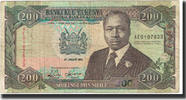 Kenya 200 Shillings Geldschein, 1992-01-02, KM:29f, S+ -