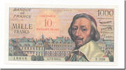 Frankreich 10 Nouveaux Francs on 1000 Francs 1955-1959 Overprinted with -