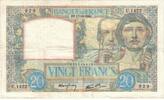 Frankreich 20 Francs Science et Travail, U.1422, SS+, Fayette:12.9 -