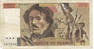 Frankreich 100 Francs Delacroix, X.2, SGE+, Fayette:68.2, KM:153 -