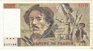 Frankreich 100 Francs Delacroix, U.122, VZ, Fayette:69.11, KM:154c -