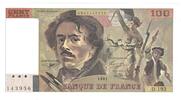 Frankreich 100 Francs Delacroix, D.193, UNZ-, Fayette:69bis04a, KM:154f -