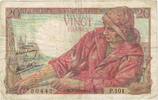 Frankreich 20 Francs Pêcheur, P.101, SS, Fayette:13.7, KM:100a -