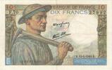 Frankreich 10 Francs Mineur, F.70, VZ+, Fayette:8.10, KM:99e -