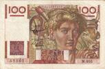 Frankreich 100 Francs Jeune Paysan, M.405, VZ, Fayette:28.29, KM:128d -