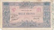 Frankreich 1000 Francs Bleu et Rose, E.1822, S, Fayette:36.41, KM:67j -