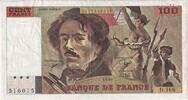 Frankreich 100 Francs Delacroix, D.168, VZ, Fayette:F.69bis02b, KM:154e -
