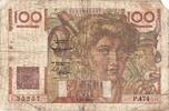 Frankreich 100 Francs Jeune Paysan, P.474, SGE+, Fayette:28.33, KM:128d -