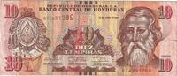 Honduras 10 Lempiras Geldschein, 2014-06-12, KM:86e, SS -