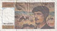 Frankreich 20 Francs Debussy, D.047, SS, Fayette:66ter.1, KM:151h -