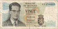 Belgien 20 Francs 1964-06-15, KM:138, S -